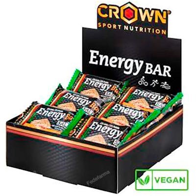 CROWN SPORT NUTRITION ENERGY VEGAN BAR SALTY PEANUT 12 X 60