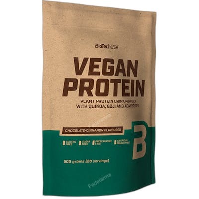 BIOTECHUSA VEGAN PROTEIN CHOC-CANELA - 500G