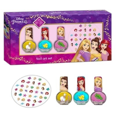 CARTOONS SET UNAS PRINCESAS DISNEY PINTURA DE UNAS  3 PIEZAS