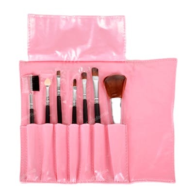 BIFULL SET ESTUCHE MAQUILLAJE 7 PINCELES TIKA PINK