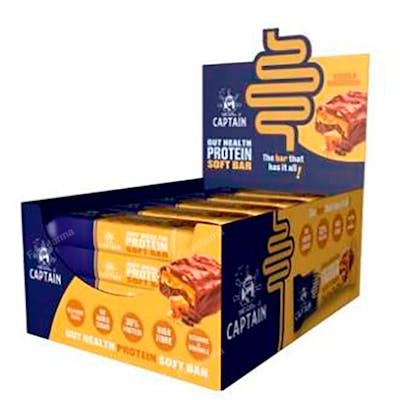 GUTSY CAPTAIN BARRITA PROTEICA CARAMELO-CHOCO CRISPIES 20 UD
