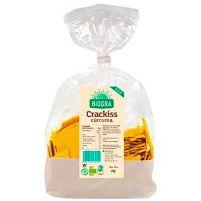 BIOGRA CRACKISS ESPELTA CURCUMA PIMIENTA 250 GR BIO VEGAN