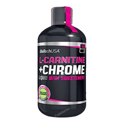BIOTECHUSA L-CARNITINE + CHROME CONCENTRATE NARANJA - 500ML