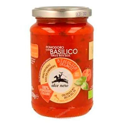 ALCE NERO SALSA DE TOMATE con Albahaca 350 gr BIO