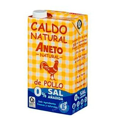 ANETO CALDO NATURAL DE POLLO 0% SIN SAL AÑADIDA 1 LT