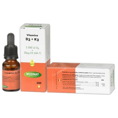 MEDNAT VITAMINA D3+K2  gotas 15 ml.