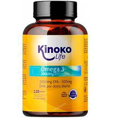 KINOKO LIFE OMEGA 3 2000 MG 500/250 EPA/DHA FISH OIL 120 CA