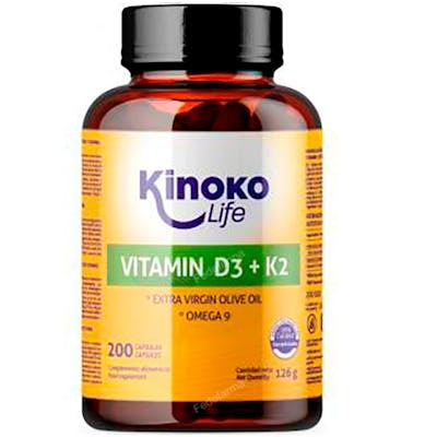 KINOKO LIFE VITAMINA D3-K2 CON OMEGA 9 200 CAPSULAS