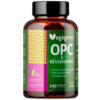 VEGAGENO OPC SEMILLA UVA-RESVERASTROL 240 CAPSULAS
