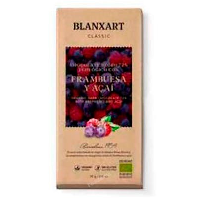 BLANXART CHOCOLATE 70% FRAMBUESA AÇAI 75 gr ECO