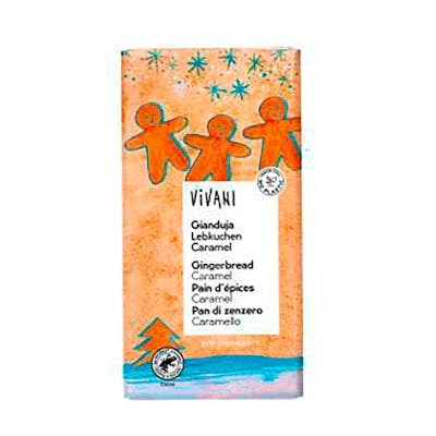 VIVANI CHOCOLATE GIANDUJA CON GALLETA JENGIBRE-CARAMELO 100