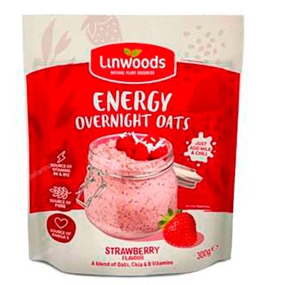 LINWOODS ENERGIA AVENA OVERNIGHT FRESA 300 GR VEGAN SG