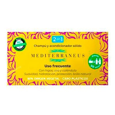 MUNDONATURAL MEDITERRANEUS CHAMPU-ACONDICIONADOR SOLIDO USO