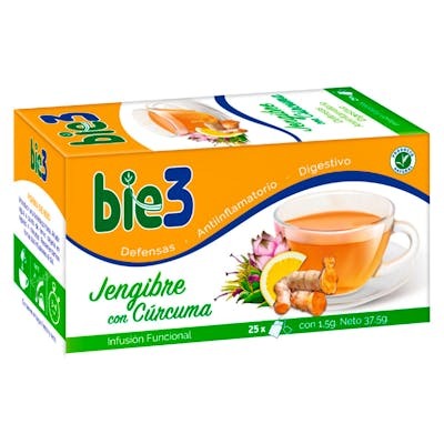 BIE 3 JENGIBRE CON CURCUMA INFUSION 25 SOBRES