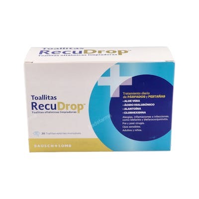 BAUSCH + LOMB RECUDROP TOALLITAS 20 TOALLITAS MONODOSIS