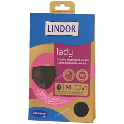 LINDOR LADY BRAGUITA ABSORBENTE LAVABLE TALLA M 1 UN