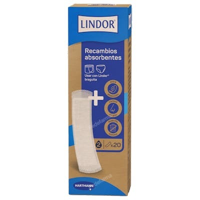 LINDOR RECAMBIOS ABSORBENTES 20 UN