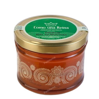 COMO UNA REINA MIEL DE MONTAÑA TARRO CRISTAL PREMIUM 600 GRS
