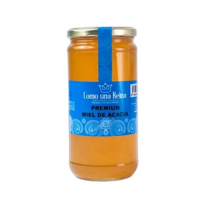COMO UNA REINA MIEL DE ACACIA TARRO CRISTAL PREMIUM 1000 GRS