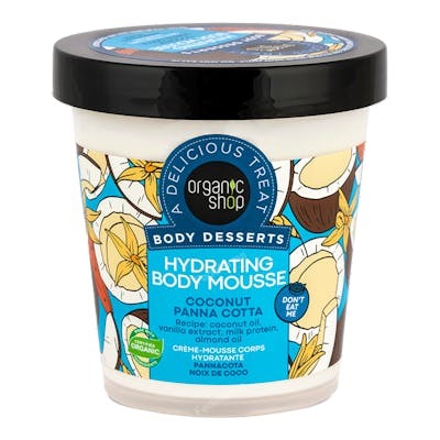 MOUSSE CORPORAL HIDRATANTE «PANNA COTTA DE COCO», 450 ML