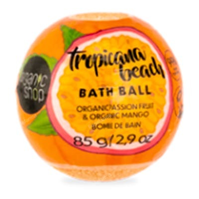 BOMBA DE BAÑO DE FRUTA DE LA PASION Y MANGO ORGANICOS «TROPI