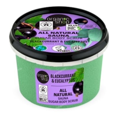 EXFOLIANTE CORPORAL DE AZUCAR GROSELLA NEGRA Y EUCALIPTO CON