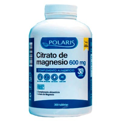 CITRATO DE MAGNESIO 600 MG 300 TABLETAS