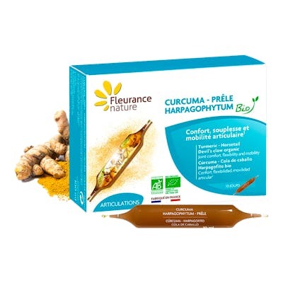 CURCUMA - HARPAGOFITO - COLA CABALLO BIO 10 AMPOLLAS
