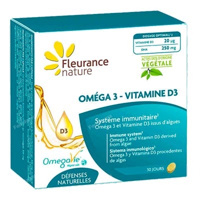 OMEGA 3-VITAMINA D3 30 CAPSULAS / 30 DIAS
