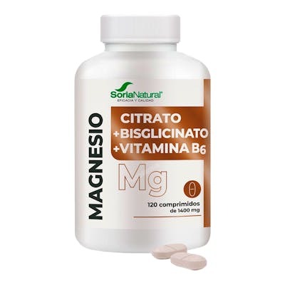 SORIA NATURAL CITRATO MAGNESIO+BISGLICINATO+B6 120 COMP