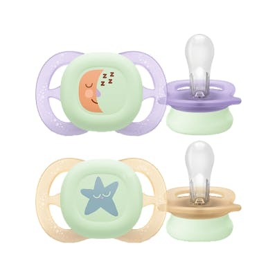 AVENT CHUPETE SILICONA ULTRA START 0-2 MESES NIÑA NOCTURNO 2