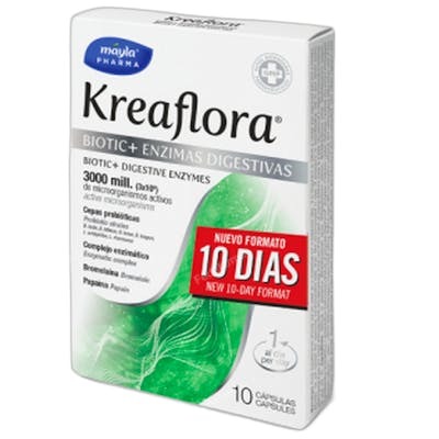 MAYLA KREAFLORA BIOTIC+ ENZIMAS DIGESTIVAS 10 CAPSULAS