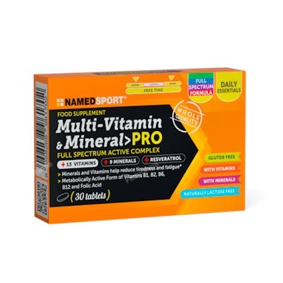 MULTI-VITAMINS & MINERALS PRO 30 COMPRIMIDOS