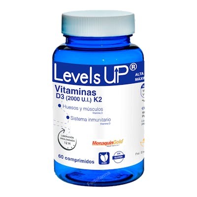 BIOSERUM LEVELS UP VITAMINA D3 Y K2 60 COMP