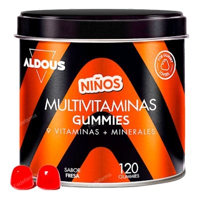 MULTIVITAMINAS PARA NIÑOS 120 GUMMIES SABOR NATURAL A FRESA