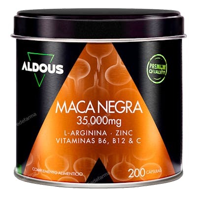 MACA NEGRA PERUANA COMPLEX 35000 MG EXT 20:1 200 CAP ARGININ