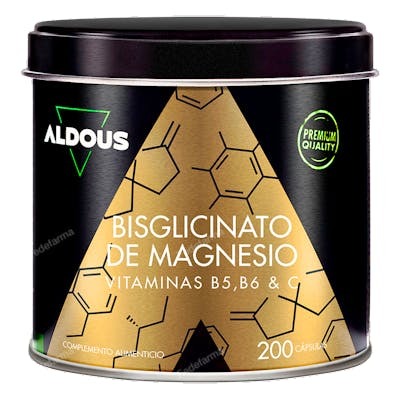 BISGLICINATO DE MAGNESIO CON VITAMINA C, B5 Y B6 200 CAP