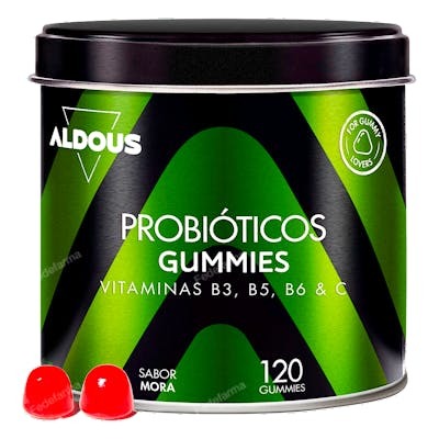 PROBIOTICOS CON VITAMINAS 120 GUMMIES SABOR MORA