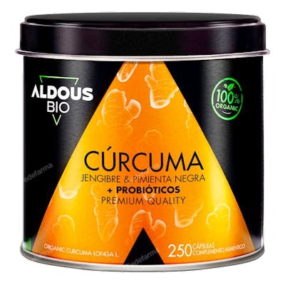 ALDOUS BIO CURCUMA ECO CON JENGIBRE, PIMIENTA NEGRA Y PROBIO