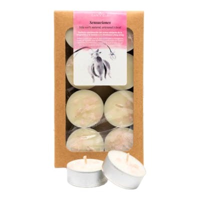 CANVELA - CAJA REGALO 8 UDSVELAS DE TÉ PERFUMADA SENSACIONES