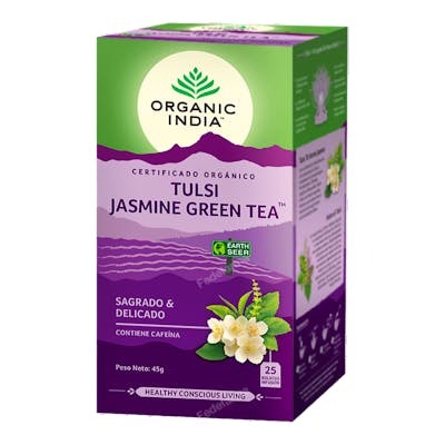 ORGANIC INDIA TULSI JASMINE GREEN TEA INFUSION AYURVEDICA 25