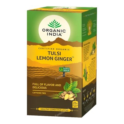 ORGANIC INDIA TULSI LEMON GINGER INFUSION AYURVEDICA 25 BOLS