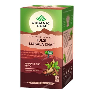 ORGANIC INDIA TULSI MASALA CHAI INFUSION AYURVEDICA 25 BOLSA