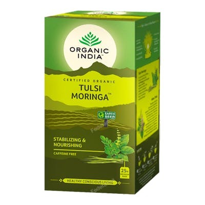 ORGANIC INDIA TULSI MORINGA INFUSION AYURVEDICA 25 BOLSAS