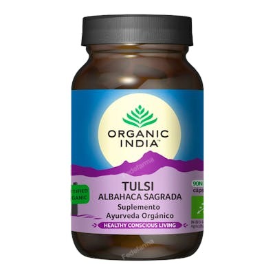 ORGANIC INDIA TULSI SUPLEMENTO AYURVEDA ORGANICO 90 VEG CAPS