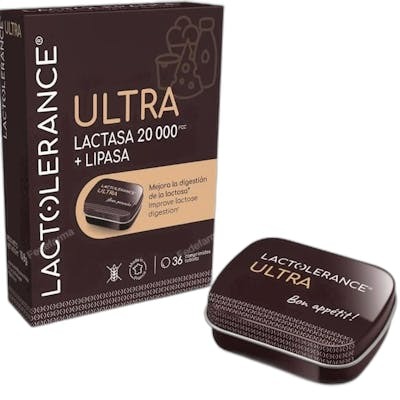 LACTOLERANCE ULTRA (LACTASA 20000 FCC+LIPASA) 36 COMPRIMIDOS