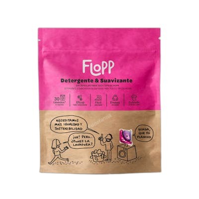FLOPP DETERGENTE & SUAVIZANTE - 30 CAPS