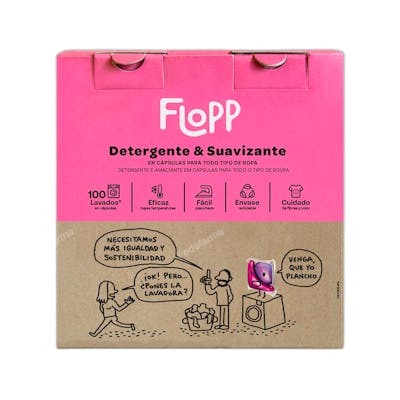 FLOPP DETERGENTE & SUAVIZANTE - 100 CAPS
