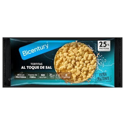 BICENTURY PROTEIN TOQUE SAL RTS S/ GLUTEN 8 TORTITAS