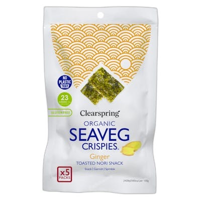 CLEARSPRING ALGA SNACK NORI JENGIBRE PACK 5/U BIO